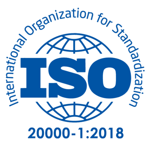 ISO 20000-1:2018 certification badge
